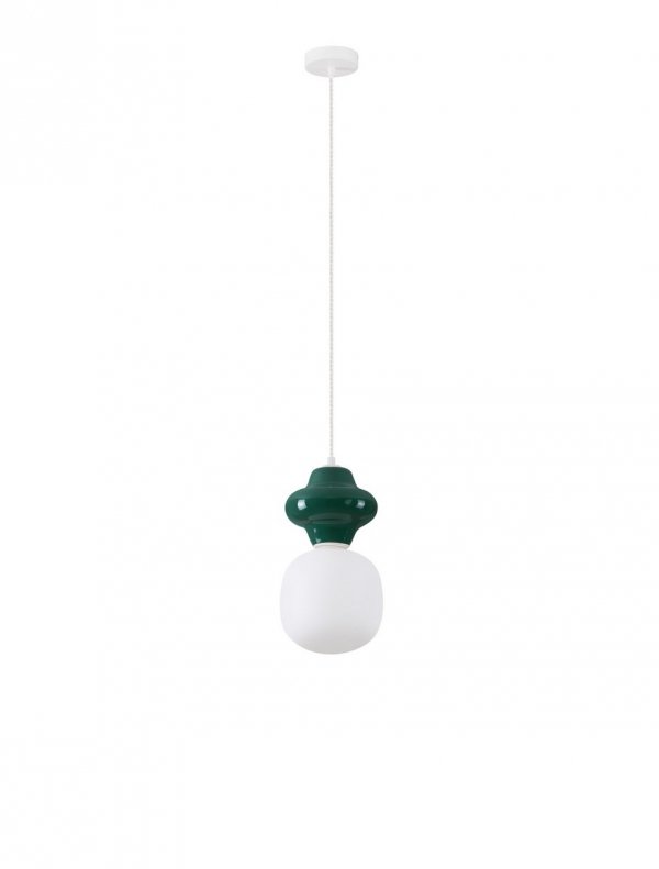 Designerska Lampa Wisząca z Ceramiki w Kolorze Niebieskim Luces Exclusivas VILROSA LE44554