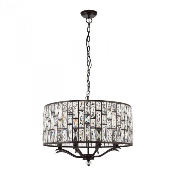 Kryształowa Lampa Wisząca Glamour Ciemny Brąz BELLE 69391 ENDON