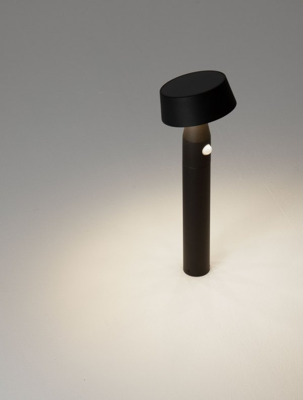 Minimalistyczny słupek ogrodowy z czujnikiem ruchu klasyczny LED 3 tryby świecenia aluminiowy czarny regulowany IP54 FRAVELA LE75124 Luces Exclusivas