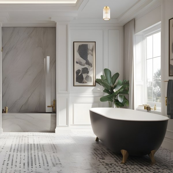 Plafon elegancki reflektor sufitowy klasyczny tuba transparente szkło ryflowane wewnątrz mosiądz szczotkowany HAMPTON 8501 Argon