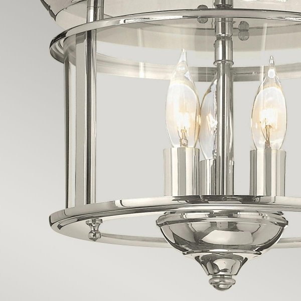 Plafon sufitowy w klasycznym stylu Hinkley Lighting Gentry HK-GENTRY-F-PN polerowany nikiel