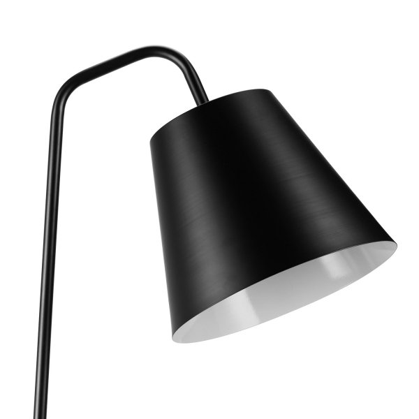 Czarna lampa podłogowa stojąca metalowa klasyczna minimalistyczna uniwersalna ZEN MF1232 black Step Into Design