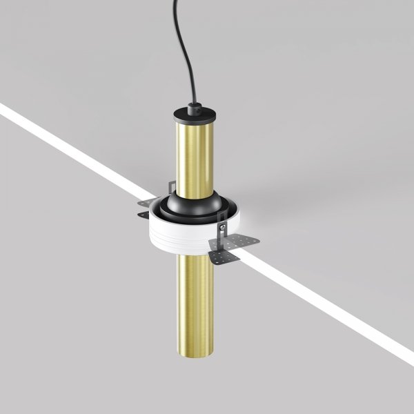 Lampa wbudowana w sufit spot LED nowoczesna regulowana tuba aluminum mosiądz Focus T MAYTONI C140TRS-L200-7W3K-BBS