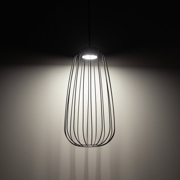 Czarna lampa wisząca ażurowa druciana owalna minimalistyczna loftowa uniwersalna klasyczna SPHERA S 11307 TK-LIGHTING