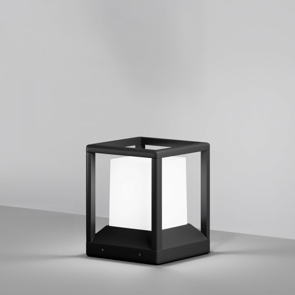 Nowoczesne oświetlenie zewnętrzne lampy stojące kwadrat grafit aluminium Trim MAYTONI O455FL-01GF1