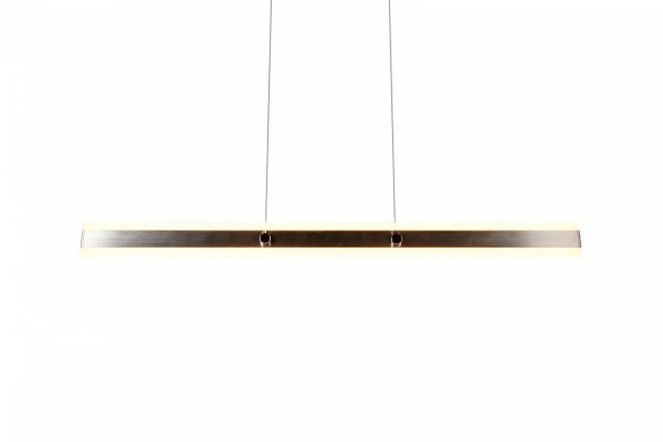 Nowoczesna uniwersalna lampa wisząca LED minimalistyczna srebrna metalowa listwa podłużna ściemnialna ARCOLA 331210107 Trio