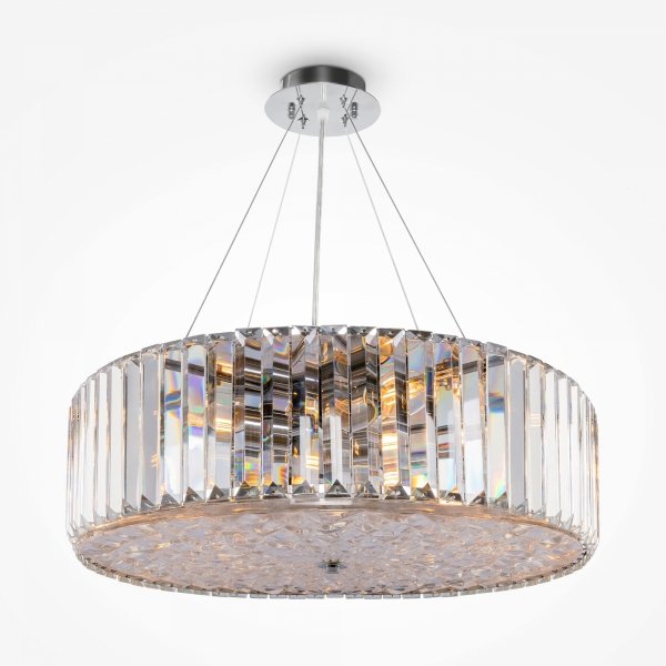 KRYSZTAŁOWA LAMPA WISZĄCA CHROM MAYTONI RECINTO MOD080CL-08CH ŻYRANDOL KRYSZTAŁOWY DO SALONU