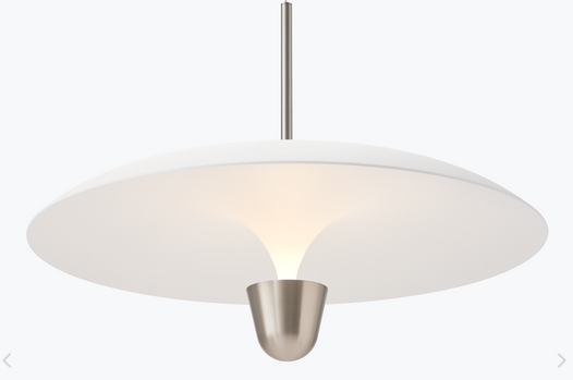 Lampa wisząca owalna aluminiowa biała 55cm minimalistyczna klasyczna uniwersalna nowoczesna Kantarell 22121 New Works