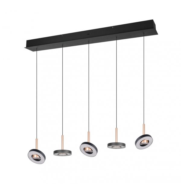 Lampa wisząca LED okrągła wielopunktowa designerska nowoczesna ściemnialna GUANO 334410565 Trio