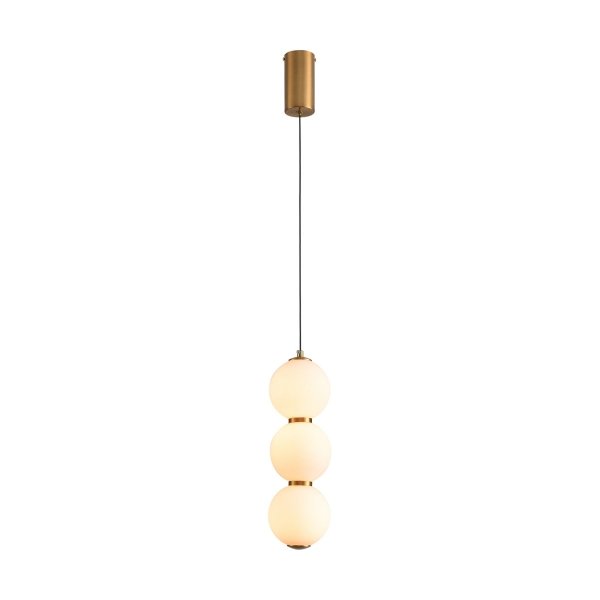 Designerska złota lampa wisząca dekoracyjne szklane kule w stylu Art Deco PERLA LED ST-CP231222-3L gold