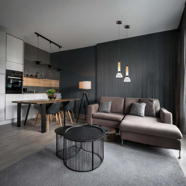 Designerska szklana lampa wisząca LUCCO smoked led 13W Milagro jadalniana nad wyspę