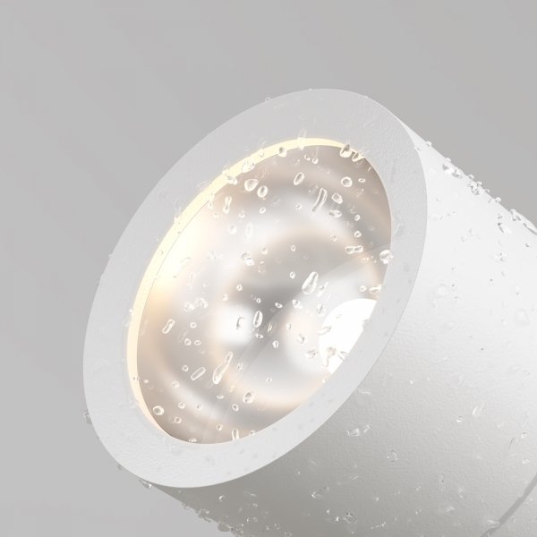 Nowoczesne oświetlenie zewnętrzne LED aluminium biały regulowana tuba Bern MAYTONI O050FL-L15W3K