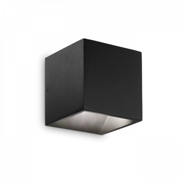 Minimalistyczny Czarny Kinkiet Ogrodowy Kwadratowy RUBIK 142302 IDEAL LUX