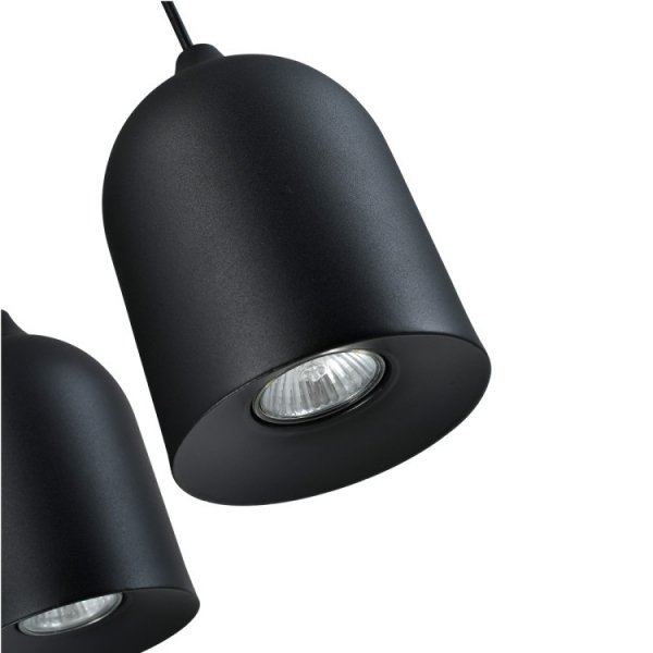 Prosta elegancka lampa wisząca metalowa loftowa minimalistyczna NILO LP-0110/3L BK LIGHT PRESTIGE