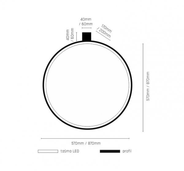 Kinkiet Biały Okrągły 4000K 57cm SHILO AGARI 4303