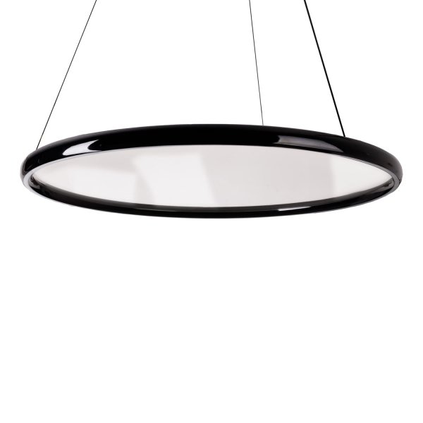 Designerska Lampa Wisząca Minimalistyczna LED Czarna Nowoczesna QLED P0557 MAXLIGHT