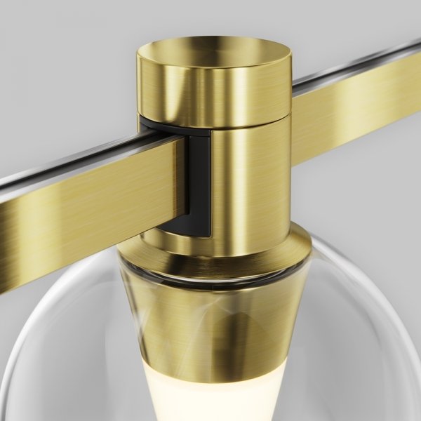 Ścieżka świetlna lampa szynowa LED aluminium mosiądz przezroczysty klosz Bubble MAYTONI TR148-1-3W2.7K-BS-DE