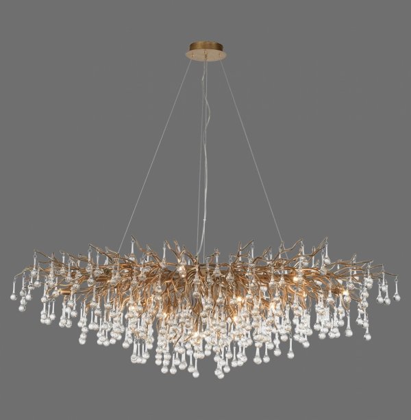 Lampa Wisząca ICICLE 2031-11 Zuma Line Złota | Nowoczesny Żyrandol 15xG9
