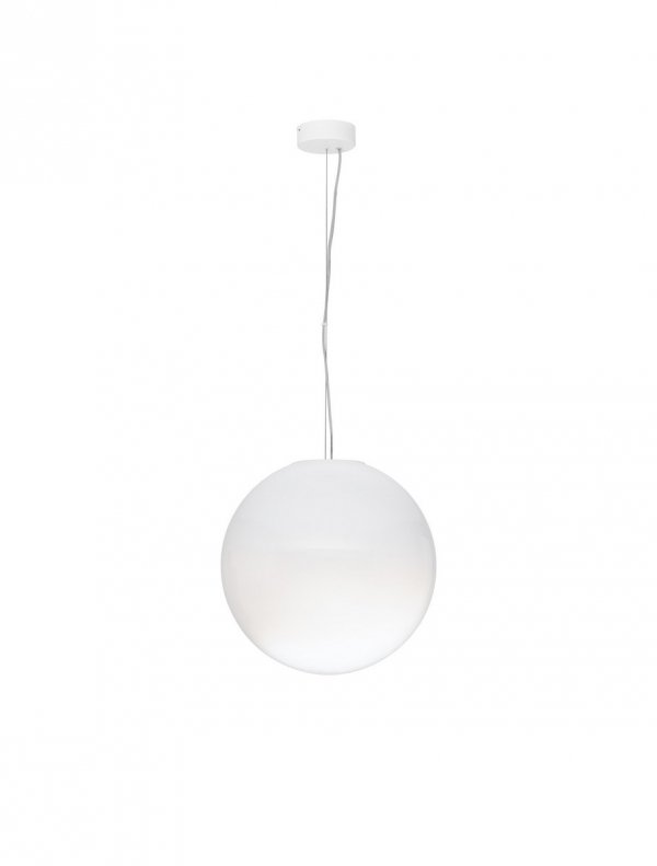 Klasyczna lampa wisząca LED biała szklana kula minimalistyczna uniwersalna możliwość ściemniania LIVANDO LE45181 Luces Exclusivas