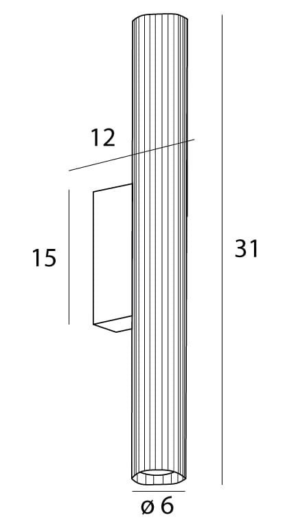 Nowoczesny Kinkiet Ścienny Szklany LED Czarne Elementy FAYETTE W0363 MAXLIGHT