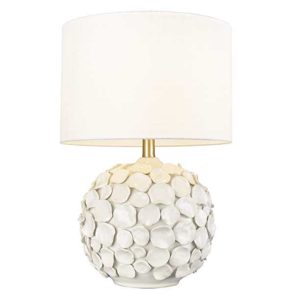Ceramiczna sypialniana lampa stołowa nocna KOTOR T01030BR-WH Cosmo Light 