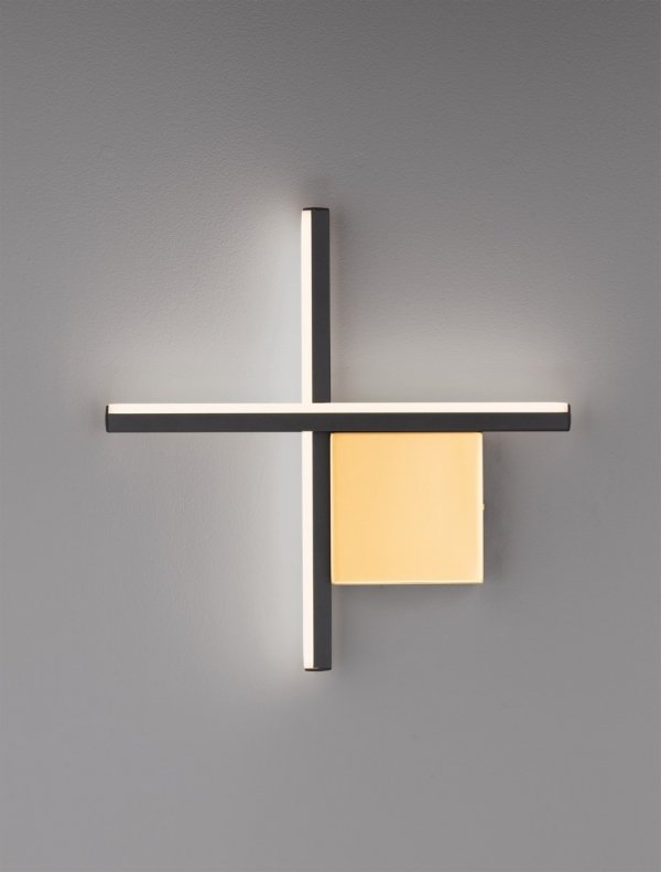Minimalistyczny Czarno Złoty Kinkiet Ścienny LED CHOTA LE44306 LUCES EXCLUSIVAS