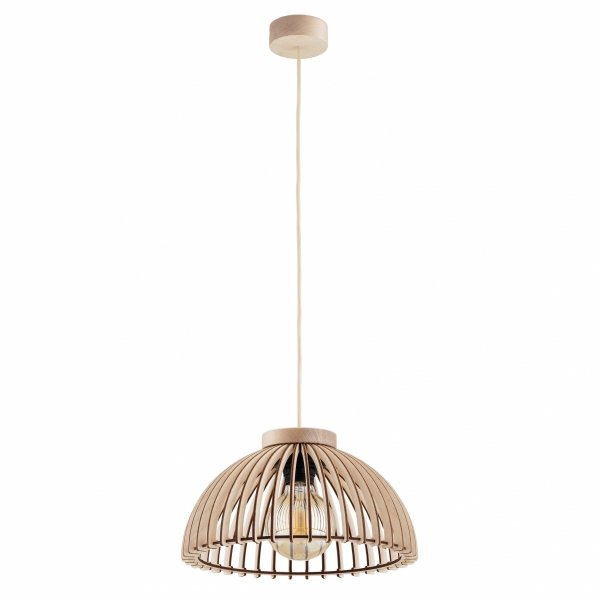 Lampa wisząca kopuła drewniana styl skandynawski minimalistyczna Argon TRE 8633