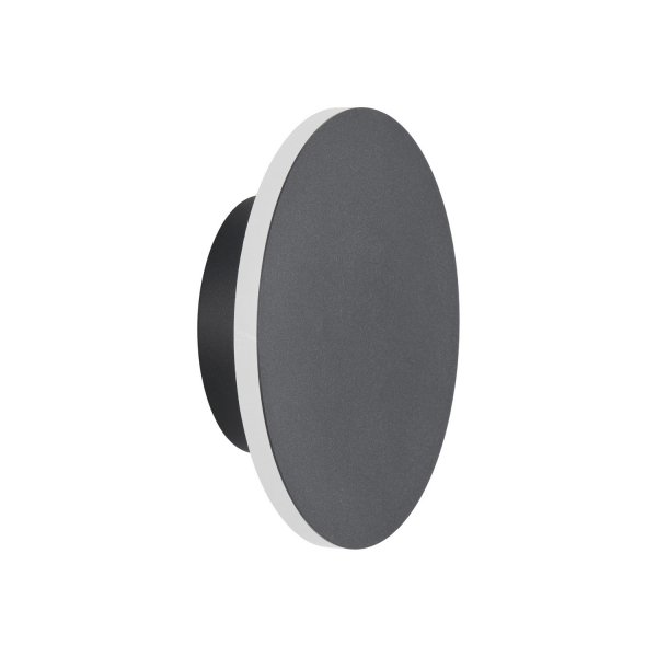 Lampa ścienna kinkiet czarny okrągły 15cm płaski metalowy minimalistyczy NYX ST-8293W/15 black Step Into Design