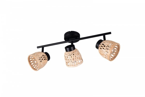 Lampa sufitowa plafon pleciona bambusowa kolor naturalny potrójna owalna boho rystykalna industrialna minimalistyczna LAURENT R86093032 Rl