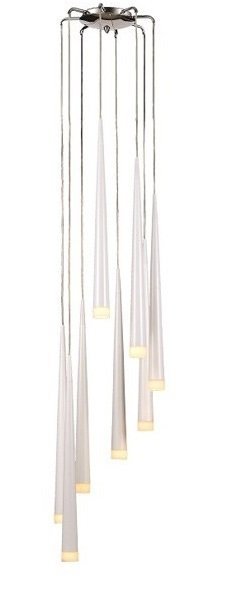 BIAŁA LAMPA WISZĄCA SOPLE AZZARDO STYLO 8 AZ0209 WHITE NOWOCZESNA DO SALONU