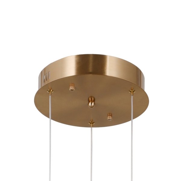 Nowoczesna Dekoracyjna Lampa Wisząca LED W Kolorze Złotym PND-34362-9-HBR-OPAL ITALUX
