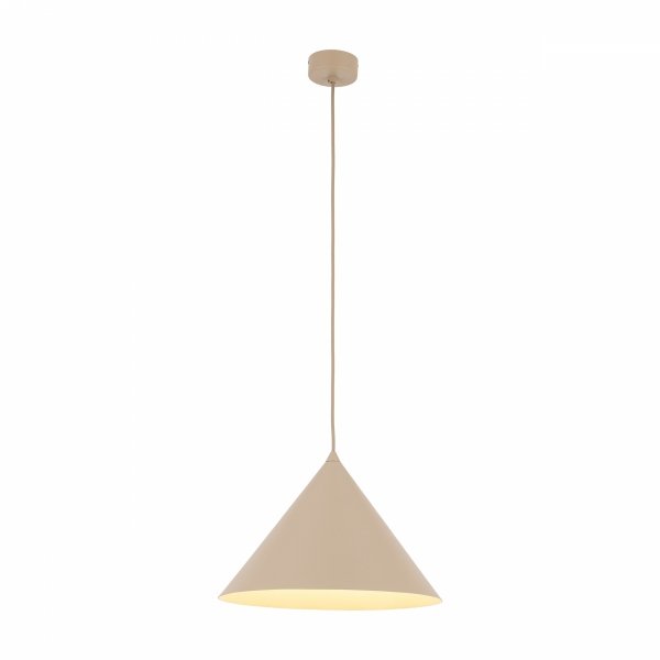 Minimalistyczna beżowa lampa wisząca na okrągłej podsufitce CONO M 10620 TK-LIGHTING