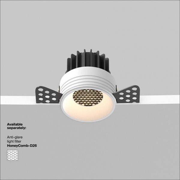 Biała Oprawka Wpuszczana Downlight Round Maytoni DL058-7W3K-TRS-W