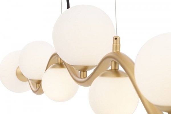 ZŁOTA DESIGNERSKA LAMPA WISZĄCA MAYTONI UVA MOD059PL-07G BIAŁE KULE