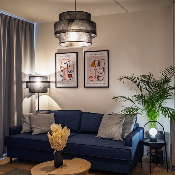 Dekoracyjna lampa wisząca w stylu boho czarny abażur rystykalna industrialna nad stół do salonu jadalni sypialni CALISTO 1 BLACK 4999 50cm TK-Lighting