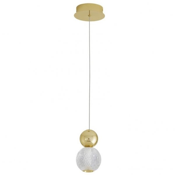 Złota Lampa Wisząca Kule Glamour LUCES EXCLUSIVAS PONCE LE42698 Kryształowa Art Deco