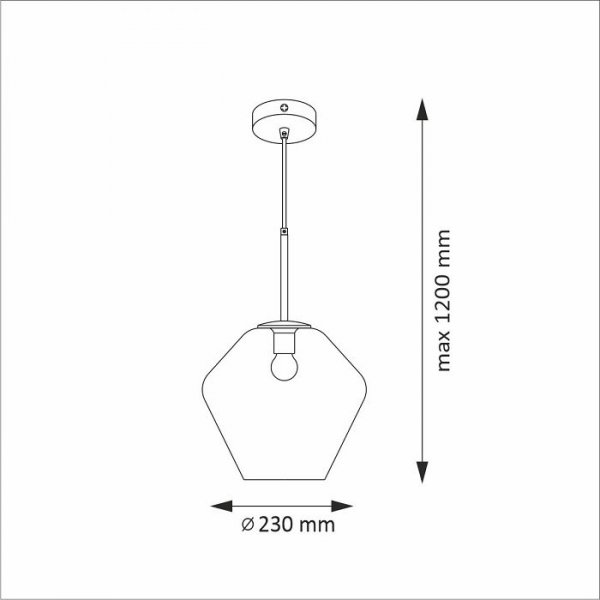 Ozdobna Szklana Lampa Wisząca GREA-S 316240 Polux