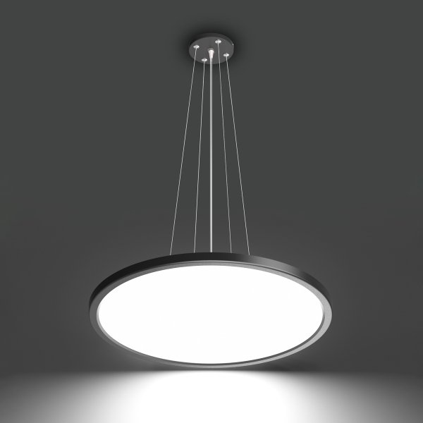 Nowoczesna Lampa Wisząca LED 36W MANITO ITALUX Czarna Okrągła 