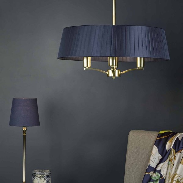 Żyrandol Abażurowy Vintage CRISTIN CRI0423 DAR LIGHTING