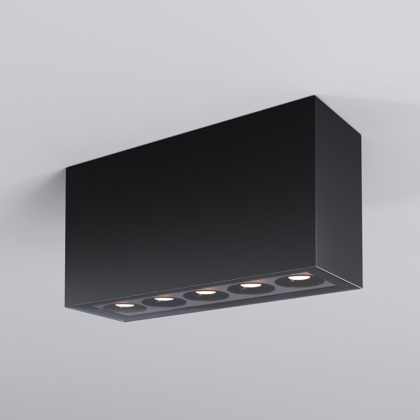 Nowoczesna lampa zewnętrzna sufitowa LED prostokątna metalowa grafitowa Ares MAYTONI O309CL-L10GF3K