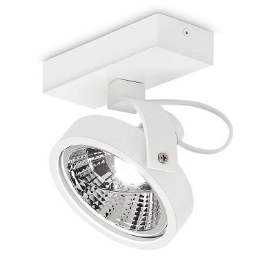 Lamap Sufitowa Natynkowa Aluminiowa Biała Reflektor KONIG PL1 284866 IDEAL LUX