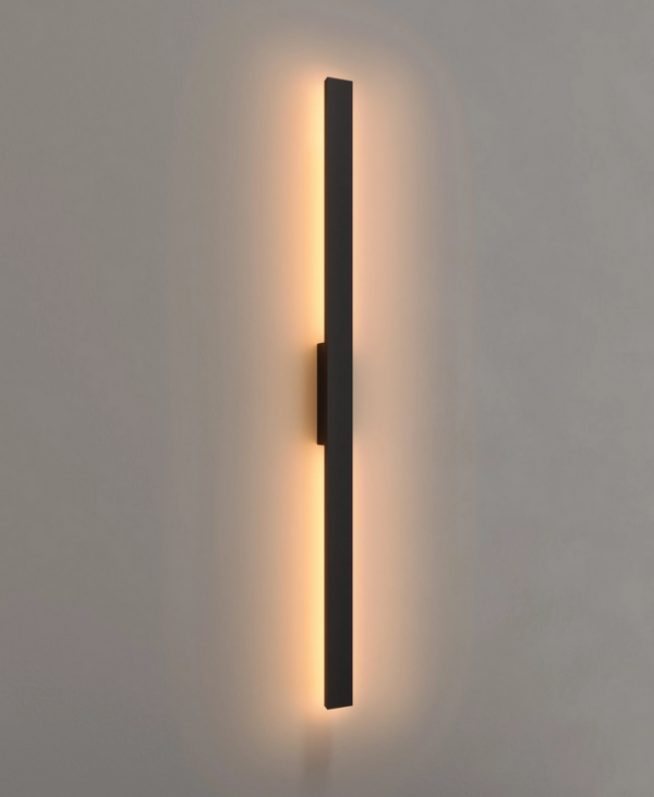 Lampa Zewnętrzna 20W Czarna IP65 Listwa 121cm Minimalistyczna Na Elewację Predazzo Maxlight W0461