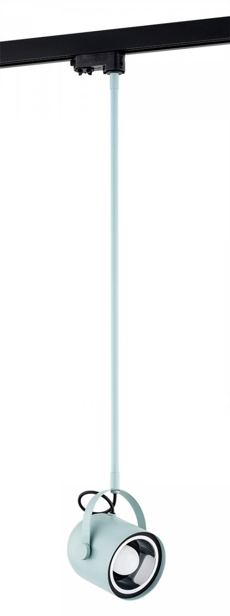  Nowoczesny regulowany reflektor szynoprzewód 3F lampa sufitowa na wysięgniku modny kolor błękitu nowoczesny minimalistyczny NET PLUS 4748 Argon