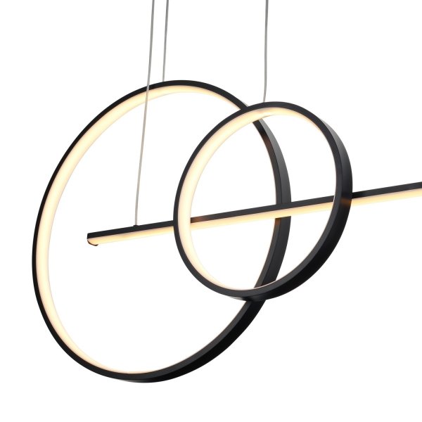 Czarna dekoracyjna nowoczesna lampa wisząca LED NEW AGE MP0082-L120 Step Into Design