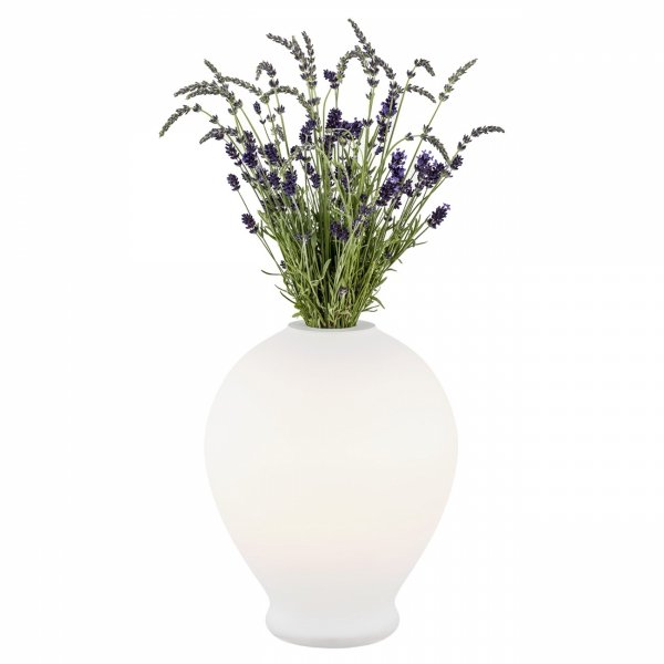 Elegancka szklana lampa stołowa lampka nocna rystykalna 2w1 w białym kolorze z funkcją wazonu dekoracyjna AMARYLIS 4095 Argon