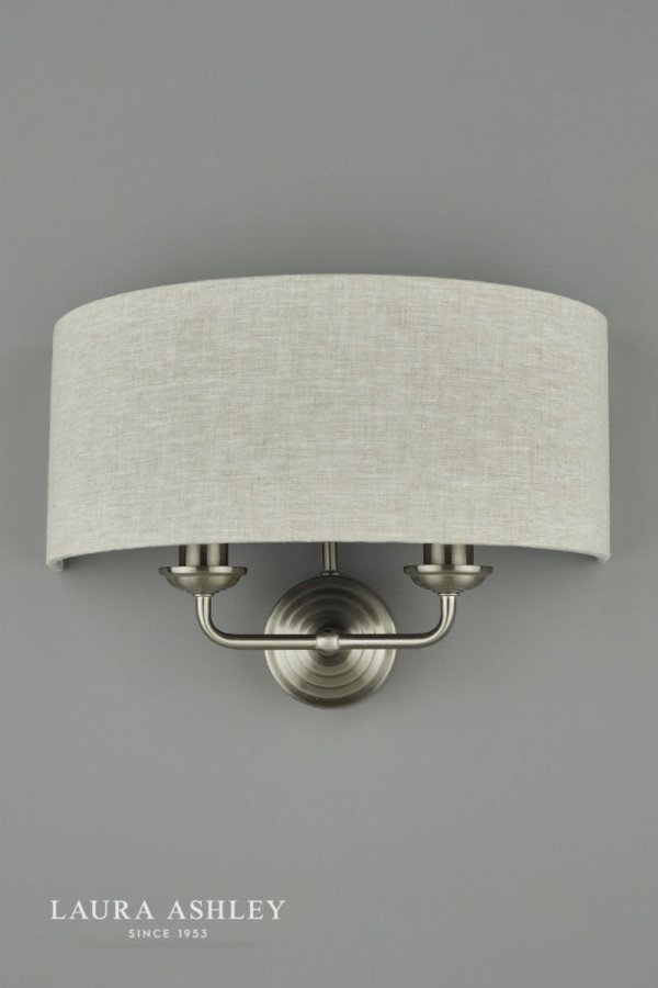 Kinkiet Niklowy Z Abażurem LAURA ASHLEY SORRENTO LA3727712-Q DAR LIGHTING