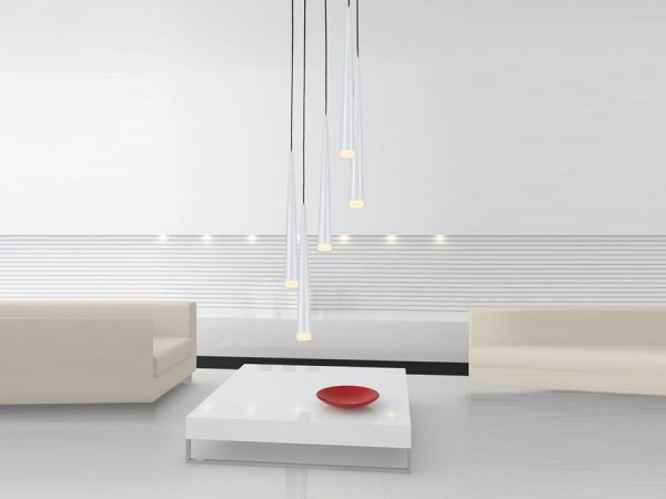 BIAŁA LAMPA WISZĄCA SOPLE AZZARDO STYLO 5 AZ0208 WHITE NOWOCZESNA DO SALONU