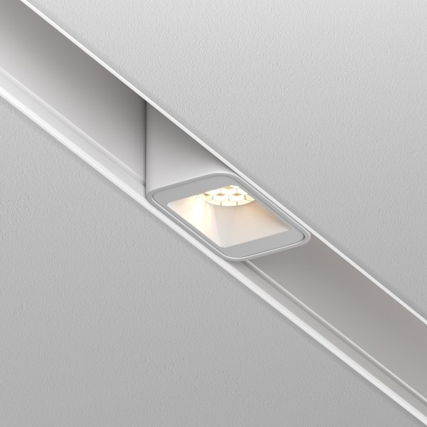 Ścieżka świetlna lampa szynowa LED kwadrat aluminium biała Points MAYTONI TR100-2-2W3K-S-W