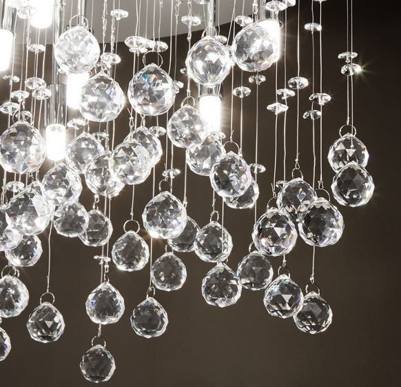 ZŁOTY PLAFON KRYSZTAŁOWY IDEAL LUX  MOONLIGHT PL12 082783 ZŁOTA LAMPA KRYSZTAŁOWA GLAMOUR