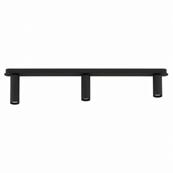 Lampa sufitowa liniowa z 3 reflektorami regulowana czarna minimalistyczna uniwersalna LINCA 6374 Argon